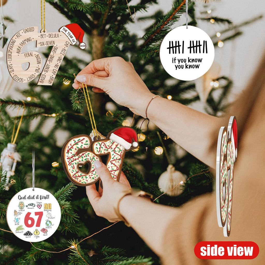 Decoration, Acrylic Hanging Ornament With Hole, Festive Numeral Pendant For  Fireplace, Door, Home Holiday Decorations,