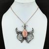 Pink Opal Pendant Copper Wire Wrapped Gemstone Pendant Butterfly Pendant Copper Jewelry Handmade Pendant Wire Wrapping Jewelry Gifts For Mom