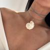 Conch Pendant Collarbone Necklace Crafted Of Shell and Cord Portable Jewelry for Women Beach Styles Accessory