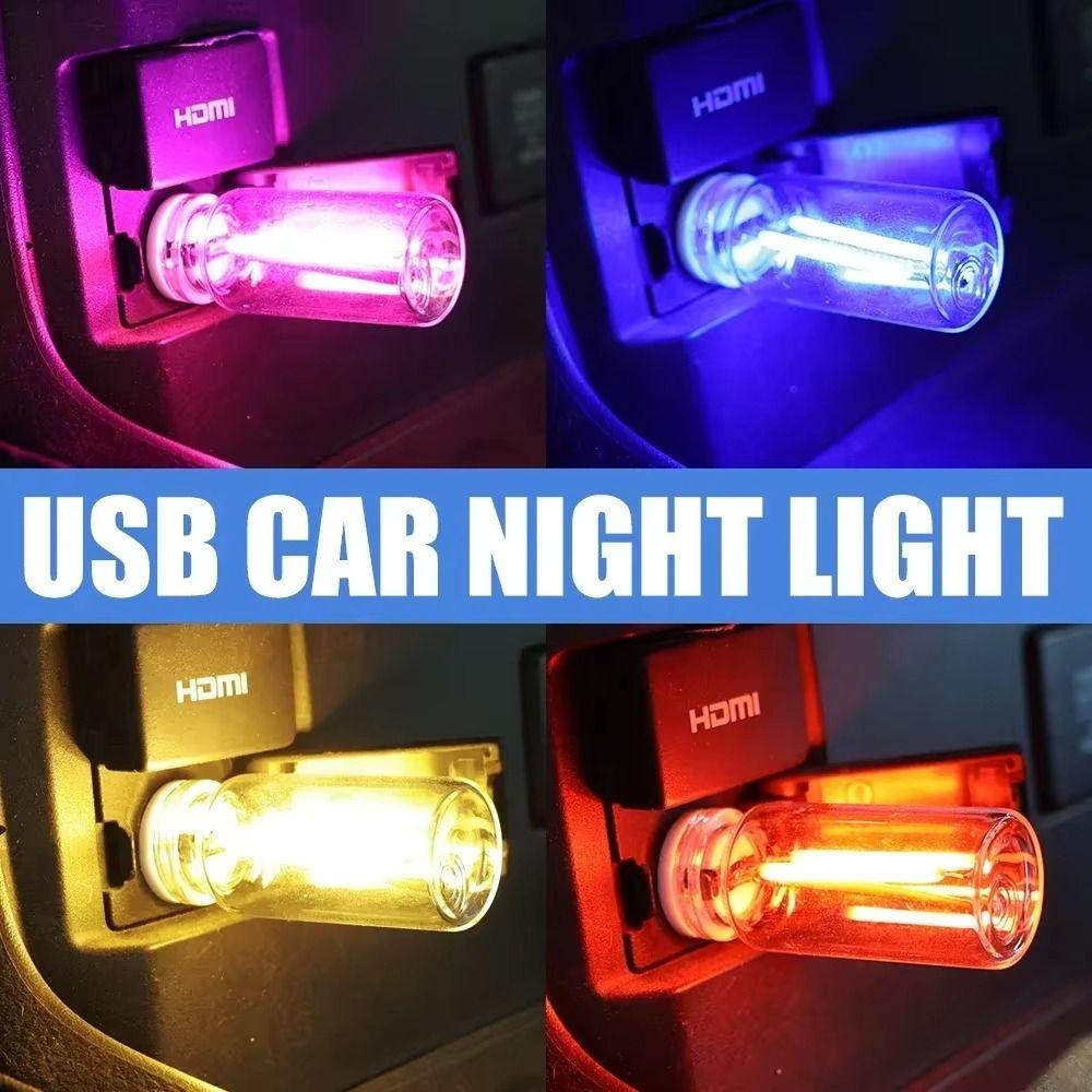 

Touch Control Filament Lamp Colorful USB Lamp Portable Enviromental Lights Car Decor Purple Light
