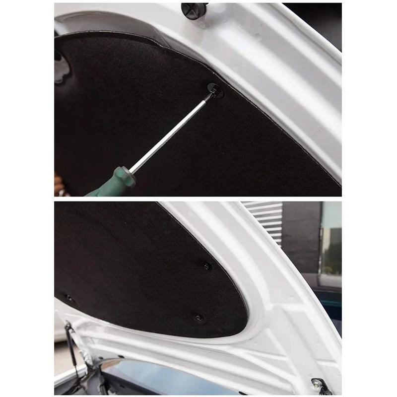 Front Hood Engine Soundproof Cotton For Tesla Model 3 Heat Insulation Pad Cover Mat Anti-Shock Plate Car Modification Kits Heat Shields 2