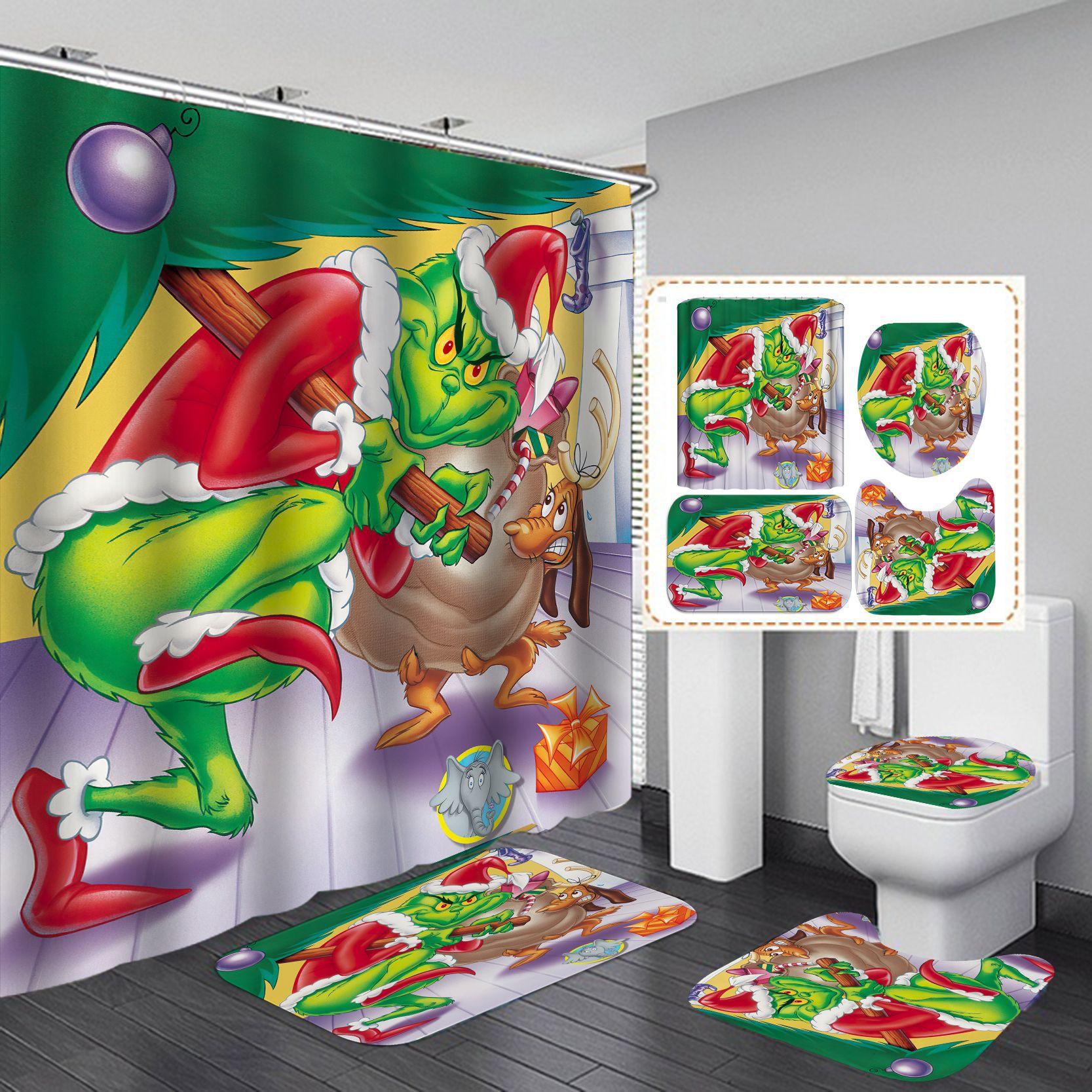 Американская ванная комната занавеска для душа водонепроницаемая туалет занавеска для душа без проколов 165X180-360g