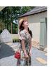 French Retro Floral Puff Sleeve Dress - Summer 2025 Waist-Slimming Holiday Beach Style