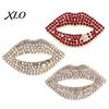 Clothing Pins Sexy Rhinestone Lip Brooch for Women, Red Shape Lapel Daily Wear Pin, Accessory Suits Coats Scarves Shawls Bags Design Jewelry