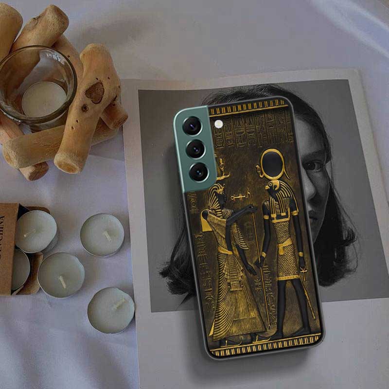 Egypt Pharaoh Mural Phone Case For Samsung A02 A03 A03S A04 A04S Galaxy A55 A35 A25 A15 S10 Lite A9 A8 A7 A6 Plus A90 A80 Cover