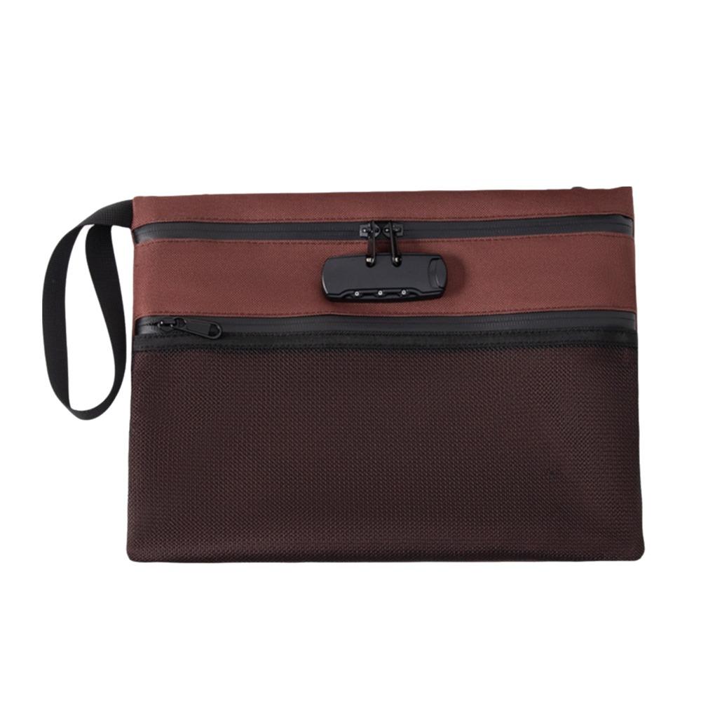 

Oxford Cloth Locking File Pouch Password Lock Safety Cash Case Household Register Storage