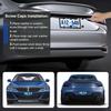2 Pack Black License Plate Frames, Stainless Steel License Plate Cover, Matte License Plate Holder Car Accessories with Screw Caps (4 Holes)