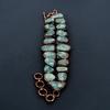 Aquamarine Bracelet, Handmade Gemstone Bracelet, Copper Electroformed Antique Jewelry, For Engagement Gift