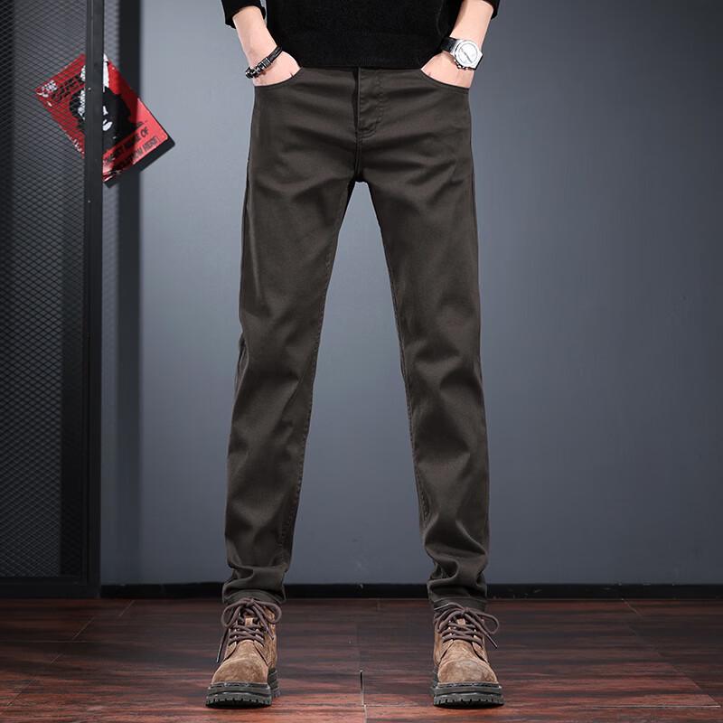 Jieleinuo Men s Wrinkle-Resistant Straight-Leg Casual Business Pants 31