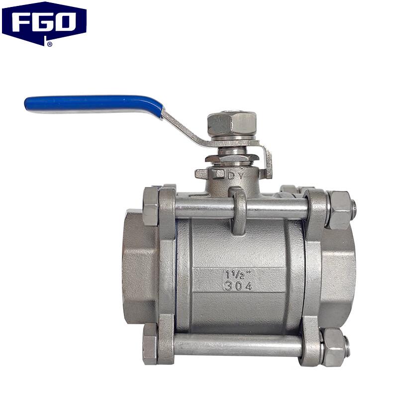 FGO 304 Stainless Steel 3-Piece Ball Valve Q11F-25P