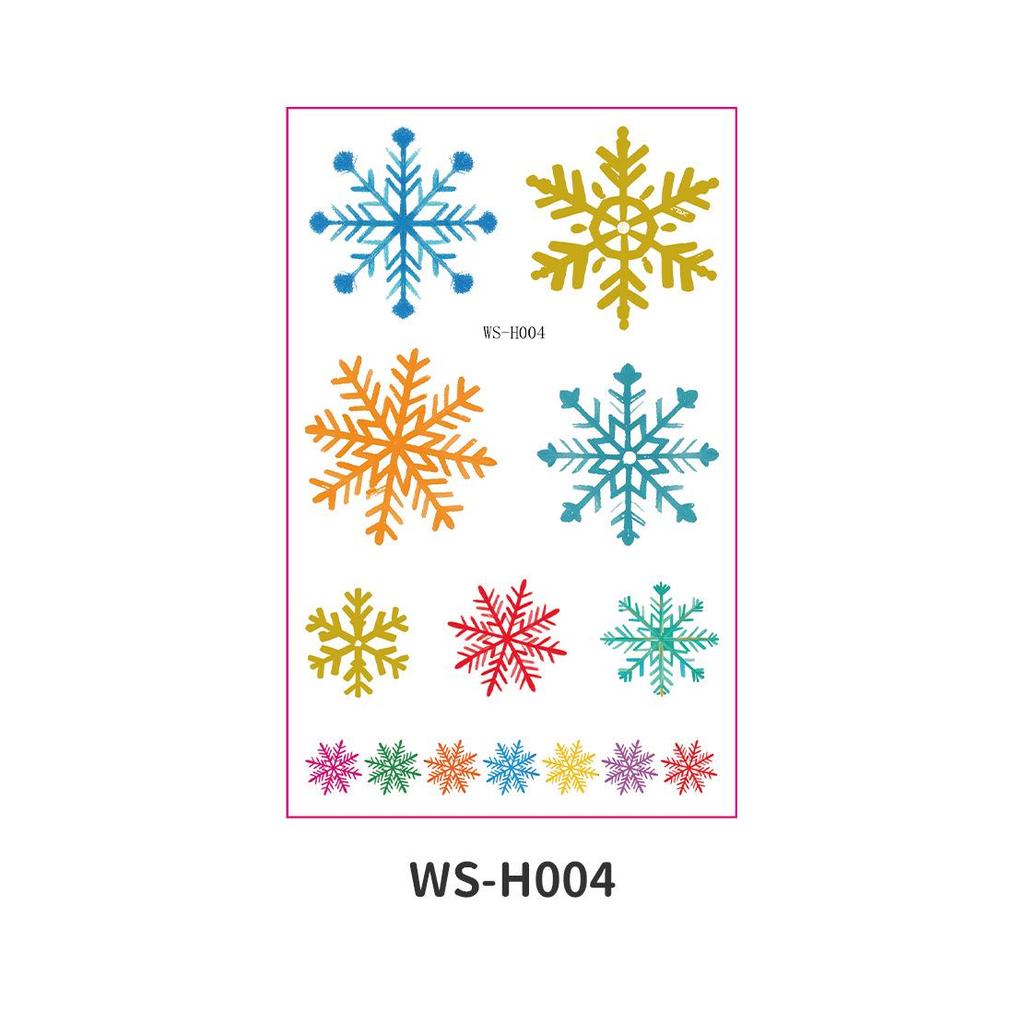 Children's Waterproof Christmas Cartoon Tattoo and Window Stickers for Parties