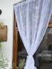 1pc White Flower Embroidery Single Panel Sheer Curtain, Romantic Blackout Curtains for Bedroom and Living Room