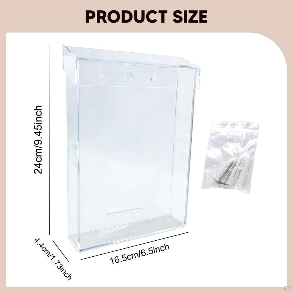Outdoor Brochure Holder, Pamphlet Holder A5 with Screws, Advertising Display Box, Literature