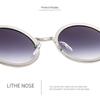 Trendy Round Punk Sunglasses UV Protection Oval Hip Hop Shades Retro Travel Streetwear Eyewear for Women & Men