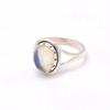 Opalite 925 Sterling Silver Ring, Oval Gemstone Handmade Women Boho Ring Jewelry