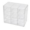 Transparent Nine-Grid Jewelry Beads Storage Box with Drawers