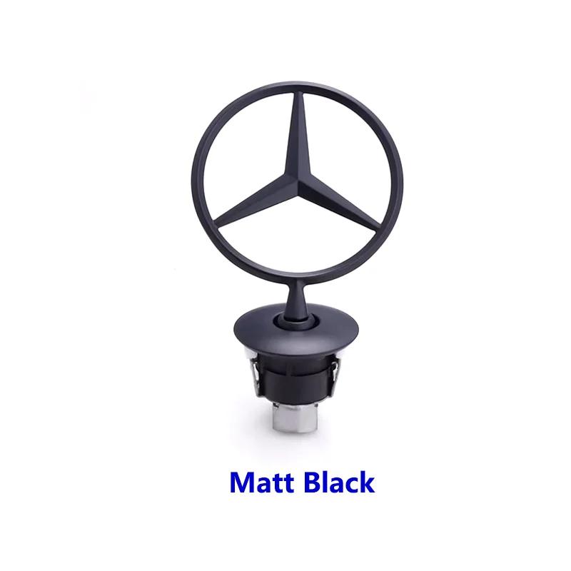 Car Sticker 1Pcs 44mm 3D Zinc Alloy Car Front Hood Emblem Bonnet Label Badge for Mercedes Benz W204 W210 W220 W212 C180 C200 Car