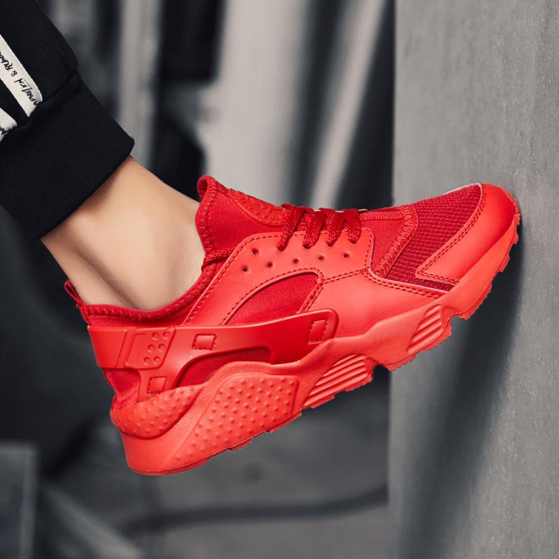 Fashion Lace-up Men's Sports Shoes Breathable Mesh Sneakers Non-slip Running Shoes Big Size Jogging Shoes