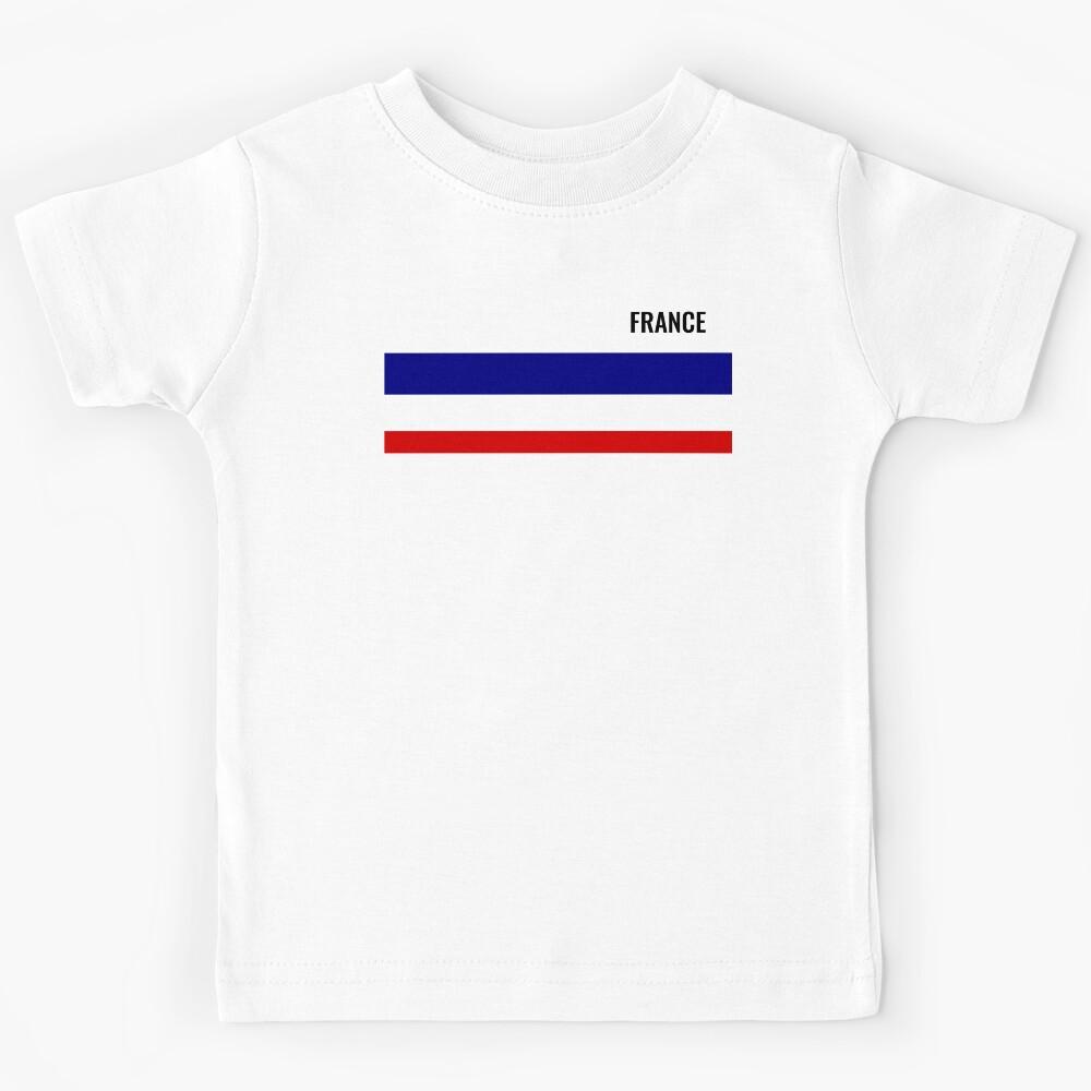 Minimalist France Flag Bars - Modern French Souvenir Art Kids T-Shirt 160