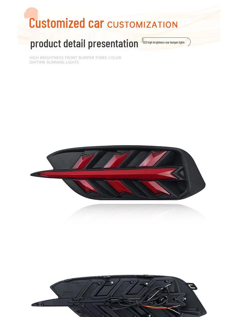 16-21 Tenth Gen Civic LED Rear Bumper Warning Lights for Modification