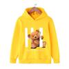 Herbst Winter Kinder Hoodies Kawaii Hi Teddybär Druck Mädchen Jungen Babykleidung Lässige Mode Kinder Sweatshirt Pullover Tops