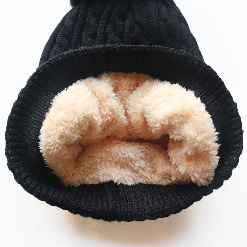 European and American style unisex super elastic soft beanie with fleece lining, warm cable knit hat for autumn and winter