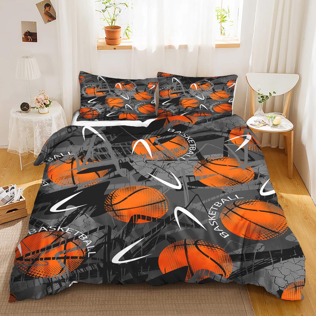 Basketball Bedding Set Duvet Cover Comforter Sets Double Comforte 100% Polyester 3-Piece Set