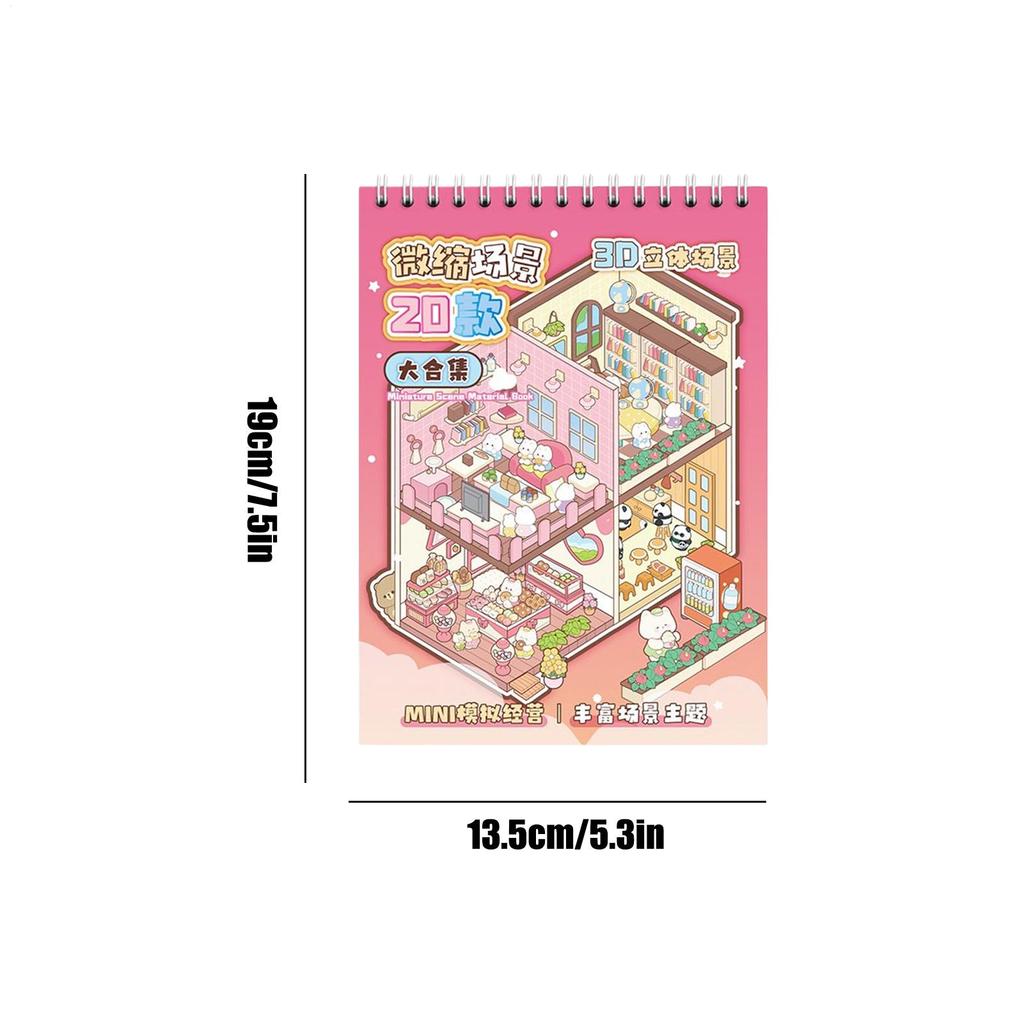 Sticker Scene Sticker 3D Scenes Decal Tapes Aesthetic Supplies Toys Games for Crafting School Classroom Camping Travel