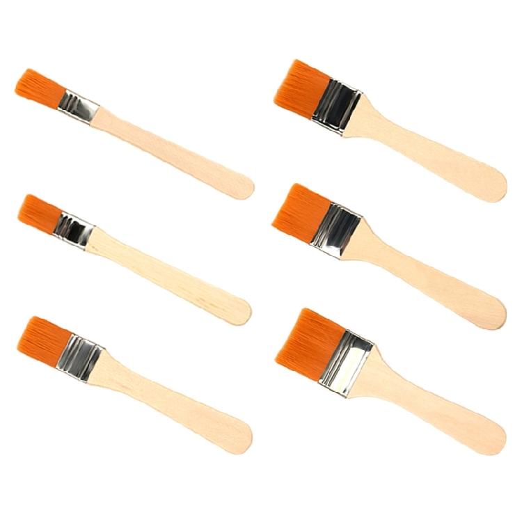 

6Pcs Nylon Painting Brushes with Wood Handles for Acrylic Paint, Oil Paint, Varnishes, Watercolor Paint 1