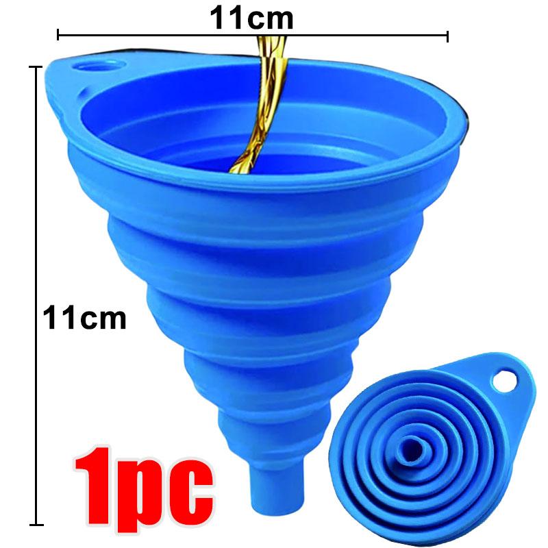 

10pcs Foldable Car Engine Funnel Silicone Liquid Funnel Washer Engine Oil Petrol Change Tools for Motorcycle Car Acesssories