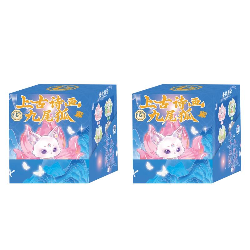 Nouă Vulpi cu Nouă Cozi Seria Antichității Poesie și Pictură Cutie Oarbă Jucărie Rafinată Ornamente pentru Birou Cutie Misterioasă Cadou Surpriză