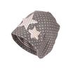 Star polka dot stack hat women's spring and summer thin breathable big head circumference showing face small sweet versatile bag head hat