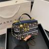 Box-Tasche Damen neu einfach und modisch Retro-Buchstabe große Kapazität tragbare Box-Tasche Umhängetasche