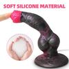 Large Dog Knot Ejacultion Dildo With Sucker Spray Liquid Function Sex Toys For Women/Men/Couple Purple Silicone Squirting Penis