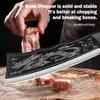 Dragon Cleaver Knife Heavy-Duty Bone Chopper with Leather Sheath,Ultra-Sharp Stainless Steel Chinese Dragon Meat Cleaver