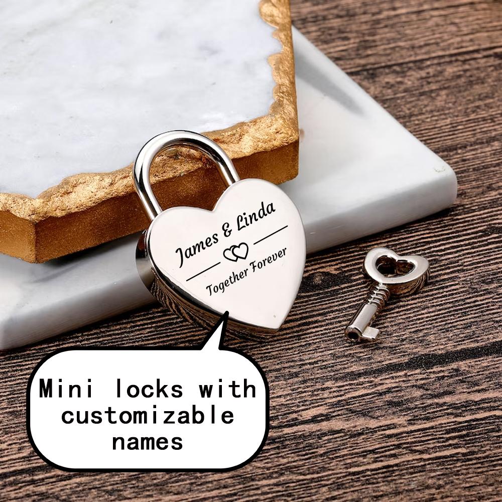 

1PC Colorful Personalized Text Couple Wishing Lock Wedding Birthday Trip Gift белый