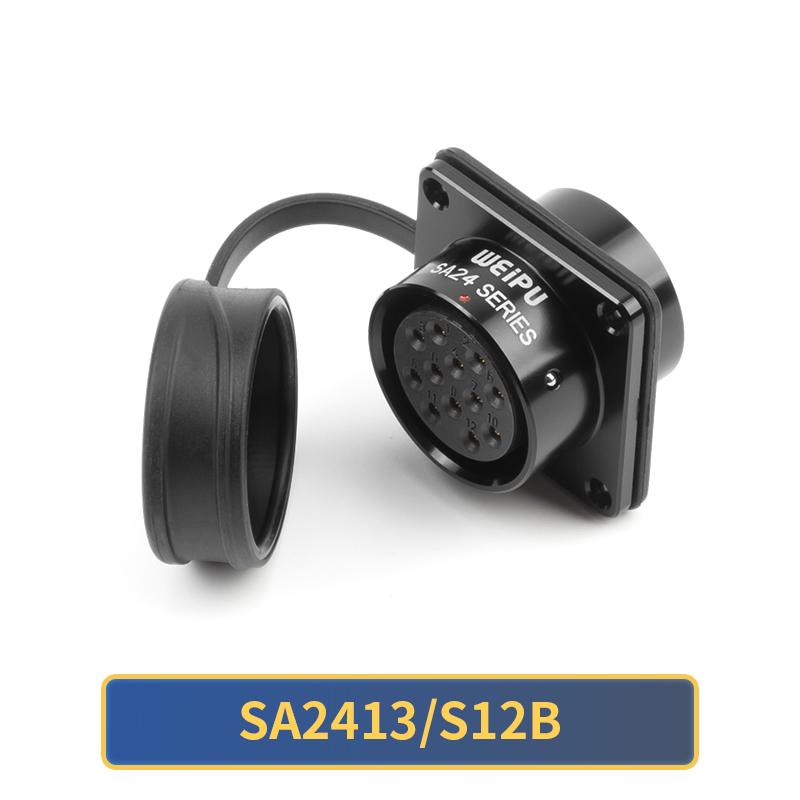 WEIPU SA24 SA2410/P SA2413 IP67 Waterproof Male Plug Female Socket Panel Connector M24 2 3 4 9 10 12 12B 19 Pin Soldering M24