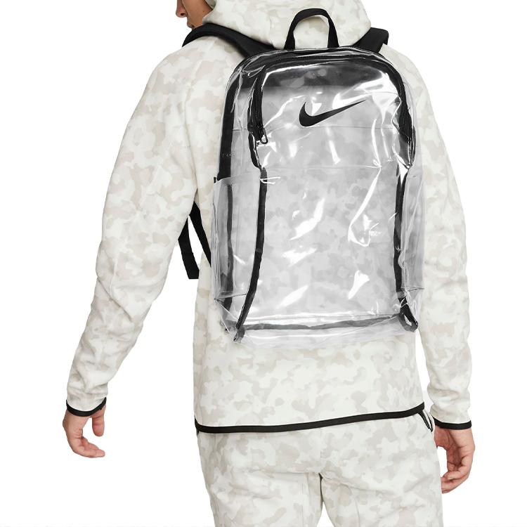 Nike Polyester Backpack Regular Unisex Transparent Lightweight Casual BA6553-910