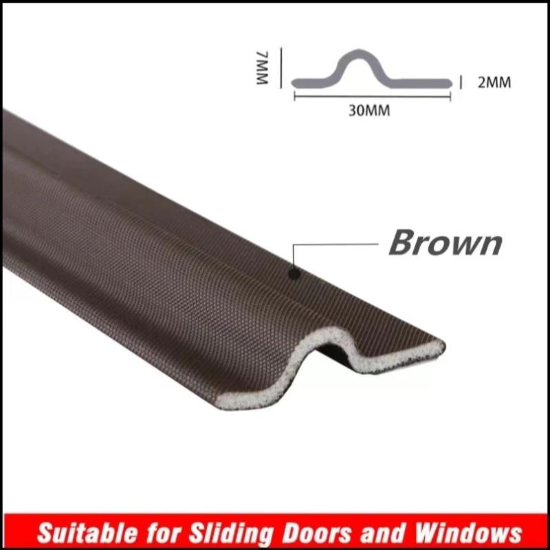

1PC 1m Sliding Type Window Sealing Strip Door and Window Seam Windproof Sound Insulation Self-adhesive Sealing Strip 2mm&30mm&1m коричневый