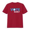 Vote Early Womens T Shirt Black 2XL vintage Washed Casual homme Stylish streetwear Stretched Versatile fashion designer clothes