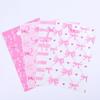 50Pcs Stylish Pink Bow Thank You Tote Bags Decorative Gift Bags for Birthday Wedding Christmas Carnival Party Events