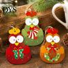 Holiday Party Hanging Decor 12/24/36Pcs Christmas Chick Ornaments, Wooden Cartoon Ornaments for Tree, Wood Tree Cute Kids Family Friends Xmas Supplies