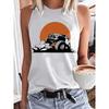 Abstract Face Persis 3D Print Tank Top Retro Streetwear Women Sleeveless Vest Y2k Oversized Off Shoulder Camisole Woman Clothing