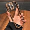 Original Gold Case For iPhone 16 Pro Max Glass Camera Protector Case for iPhone 15 13 12 14 Pro Max Transparent Shockproof Cover