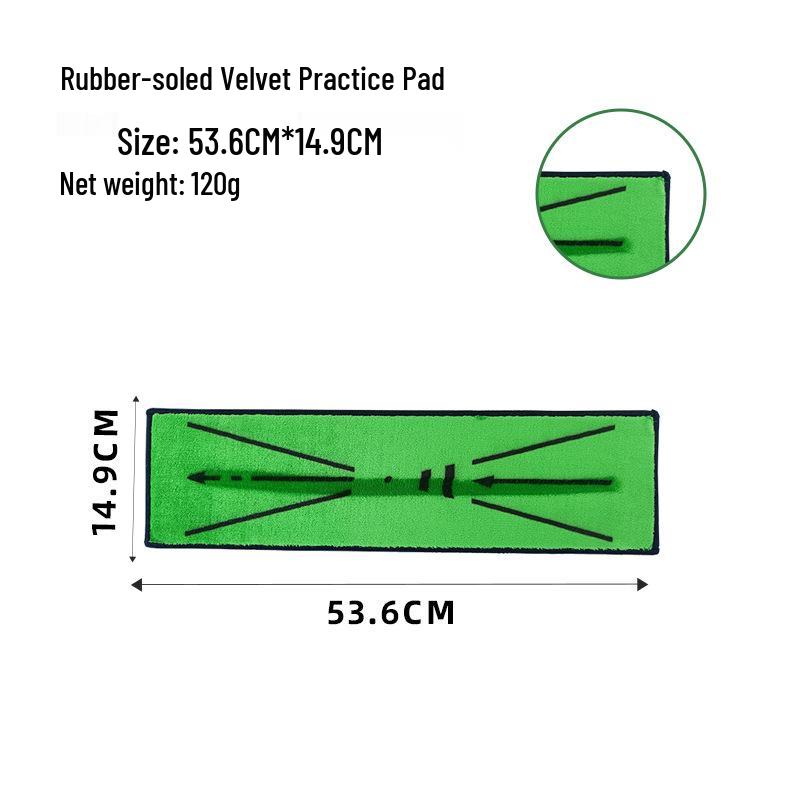GRS Non-slip Flocking Golf Putter Practice Mat - Indoor Thickened Golf Hitting Mat