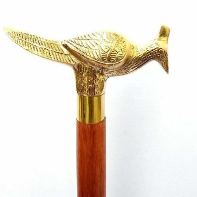 Royal Handicraft viktoriánský starožitný design vintage vycházková hůl s mosaznou ptačí rukojetí