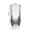 215ml/250ml/310ml/360ml Whiskey Glass Creative Diamond Relief Wine Glass Party Bar Drinking Tools Cocktail Glass Water Bottle