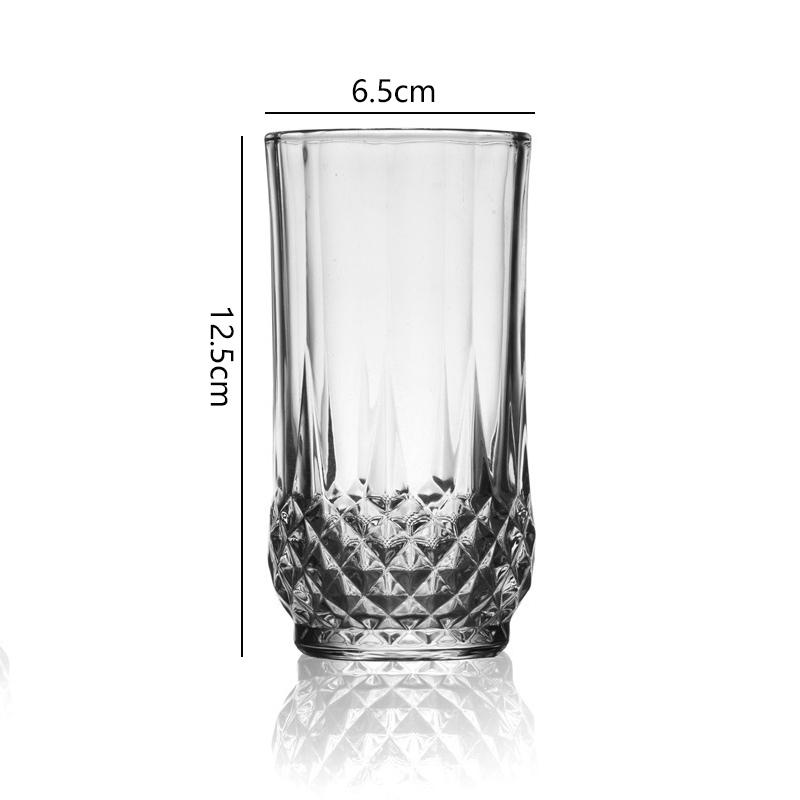 215ml/250ml/310ml/360ml Whiskey Glass Creative Diamond Relief Wine Glass Party Bar Drinking Tools Cocktail Glass Water Bottle