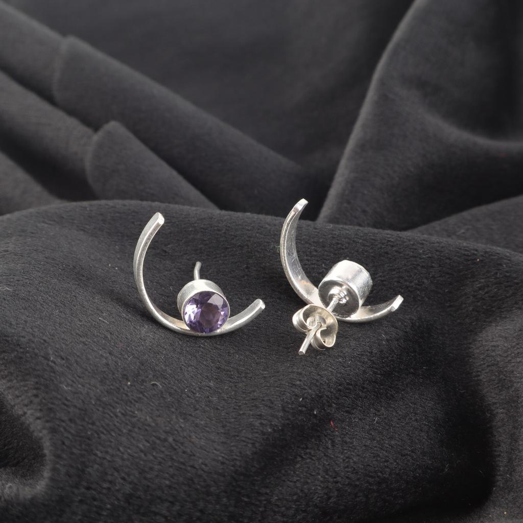 Iolite Gemstone 925 Silver Engagement Butterfly Stud Daughter Gift Boho Earrings EE-145-5