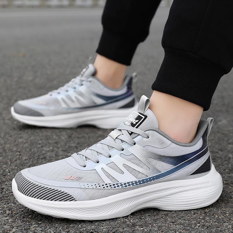 Men's Shoes, Sports Shoes, Summer Running Shoes, Trendy Flying Woven Single Shoes 2025 Lightweight Soft-soled Breathable and Non-smelly Foot Shoes